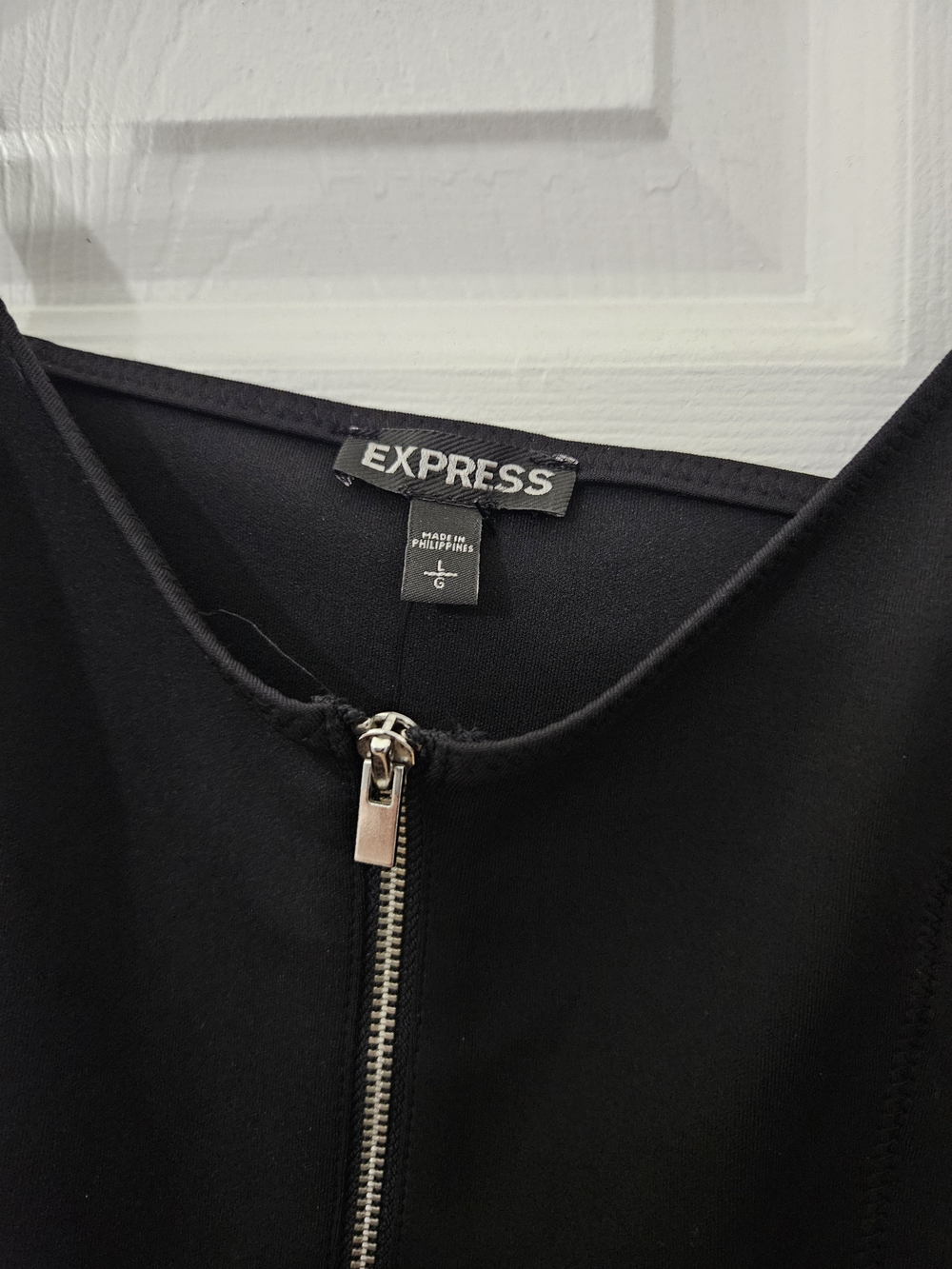 Express Black Zip-Front Blazer Jacket